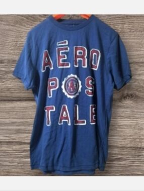 AEROPOSTALE MENS/WOMEN'S BLUE GRAPHIC T-SHIRT SIZE L